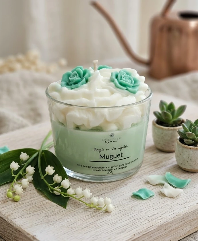 bougie chantilly artisanale faite main