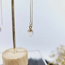 BO perles de gemme - Quartz rose