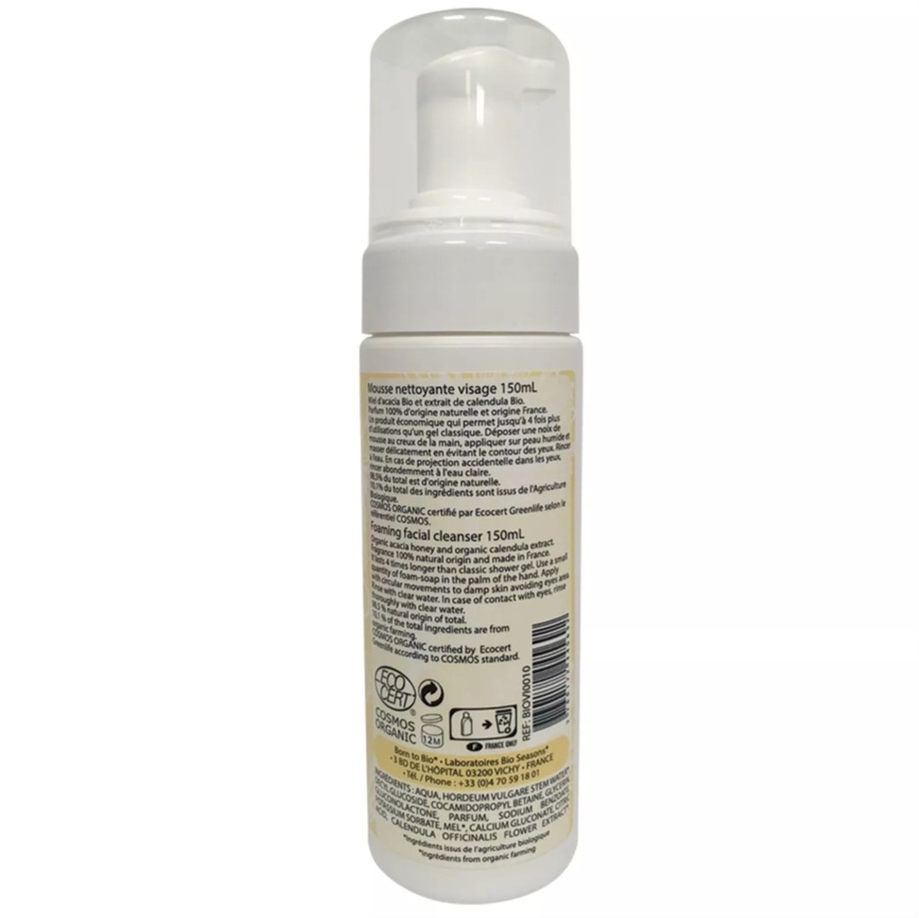 Born to bio - Mousse nettoyante visage - parfum Calendula Miel