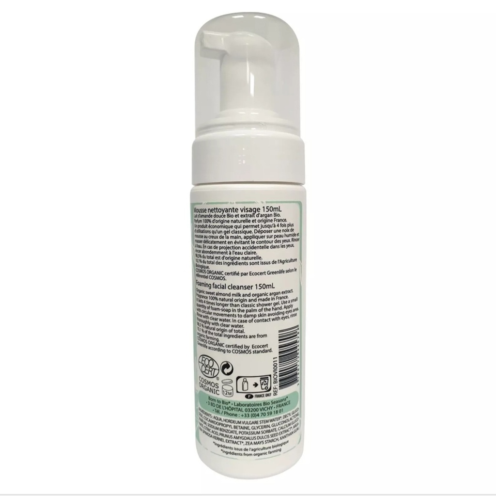 Born to bio - Mousse nettoyante visage - parfum Calendula Miel