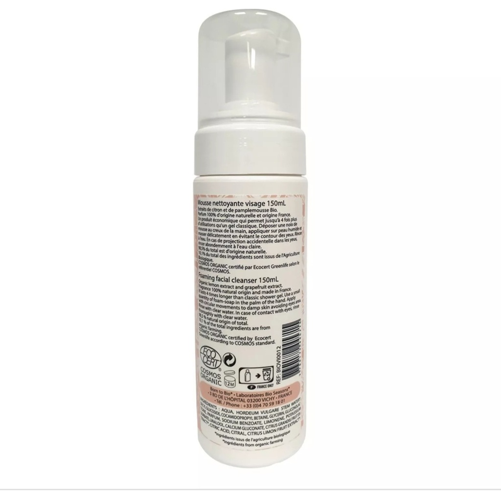 Born to bio - Mousse nettoyante visage - parfum Calendula Miel