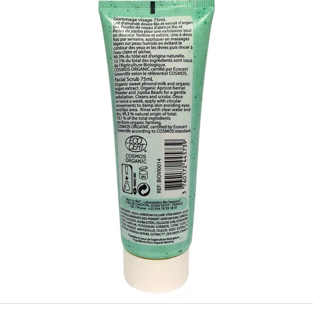 Born to bio - Gommage visage Amande douce Argan