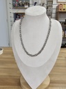 Collier tendance chaine argenté