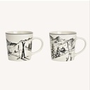 Mug motif hiver/ski en porcelaine