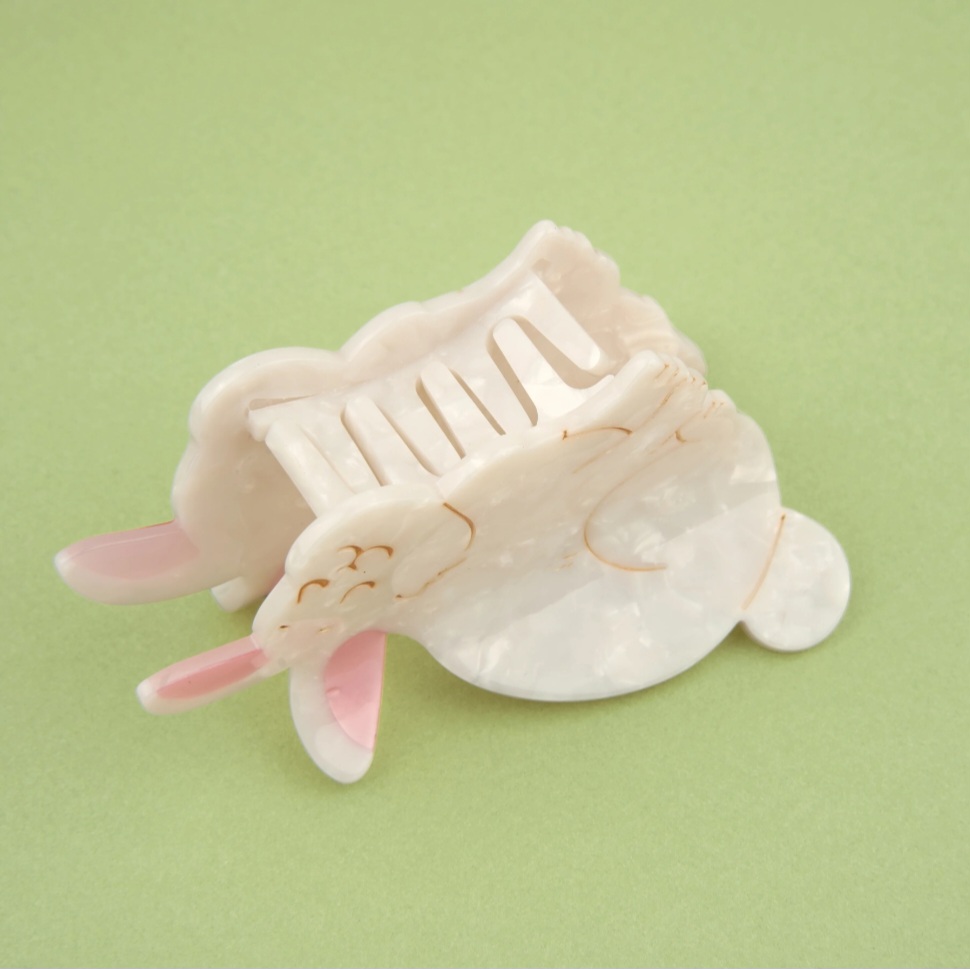 Coucou Suzette - Pince à cheveux Lapin blanc