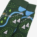 Chaussettes en bambou pour hommes - Verte, vélo sur route 