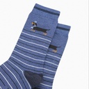 Chaussettes en bambou pour hommes - bleue, teckel