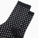 Chaussettes en bambou pour femmes - Noir et blanc, pois