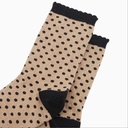 Chaussettes en bambou pour femmes - Doré et Noir, pois