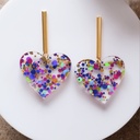 Babelutte - Boucles d'oreilles - coeur multicolore