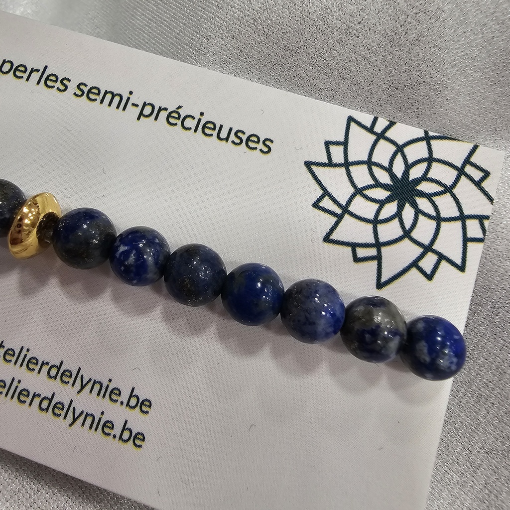 Bracelet pierres semi-précieuses - Lapis Lazulli
