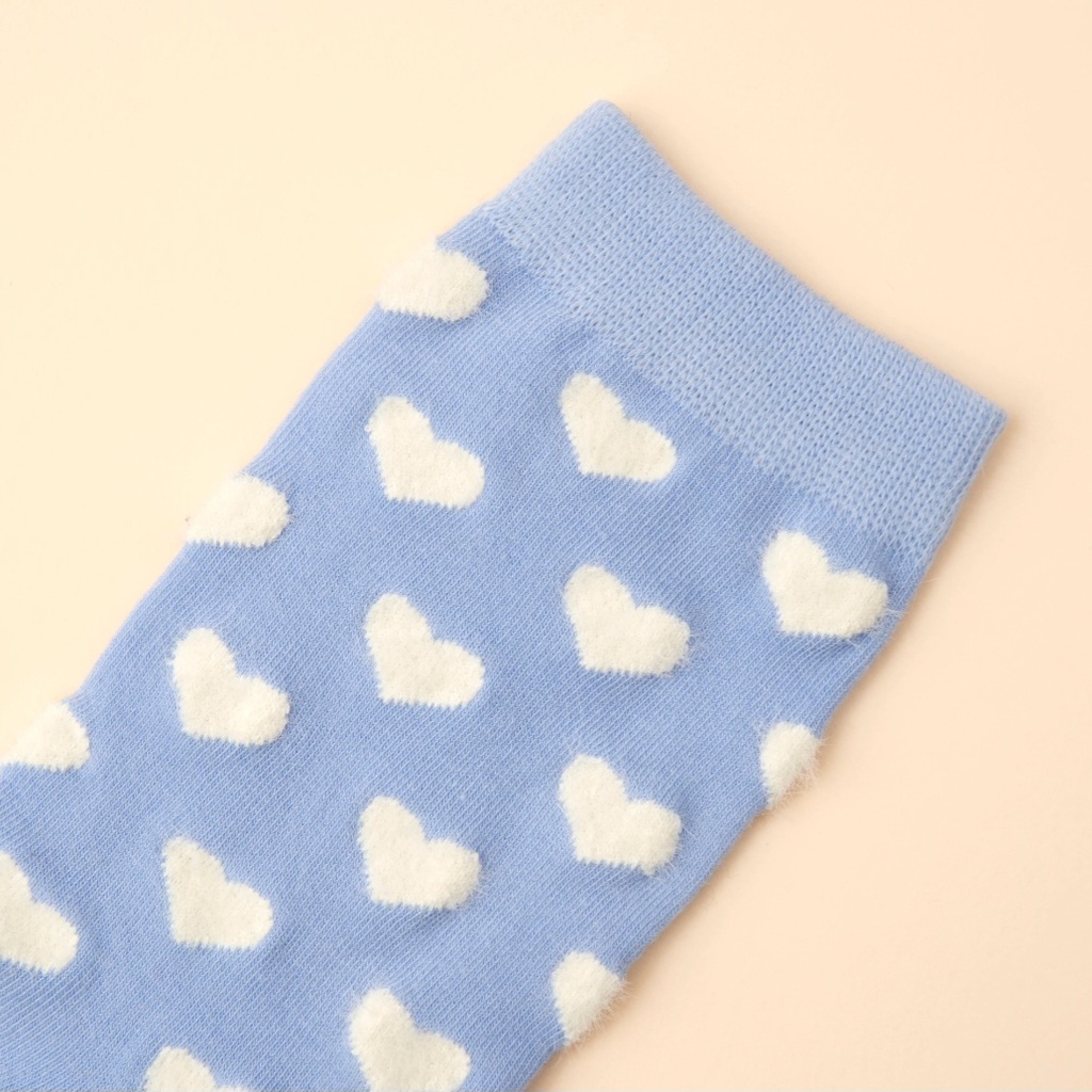 Coucou Suzette - Chaussettes cœurs bleus