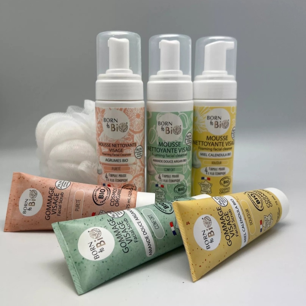 Born to bio - Mousse nettoyante visage - parfum Calendula Miel