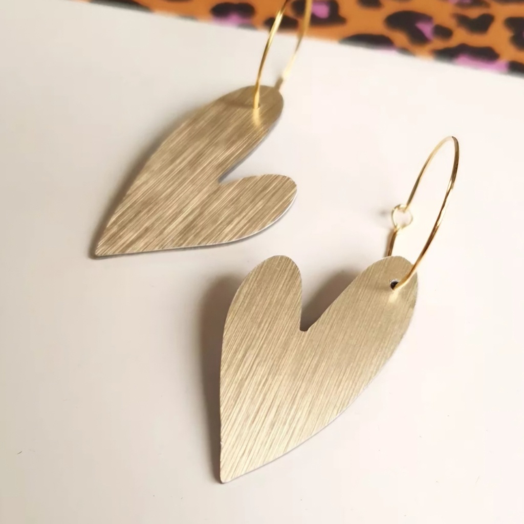 Créoles cœurs dorés AMOR - RB16