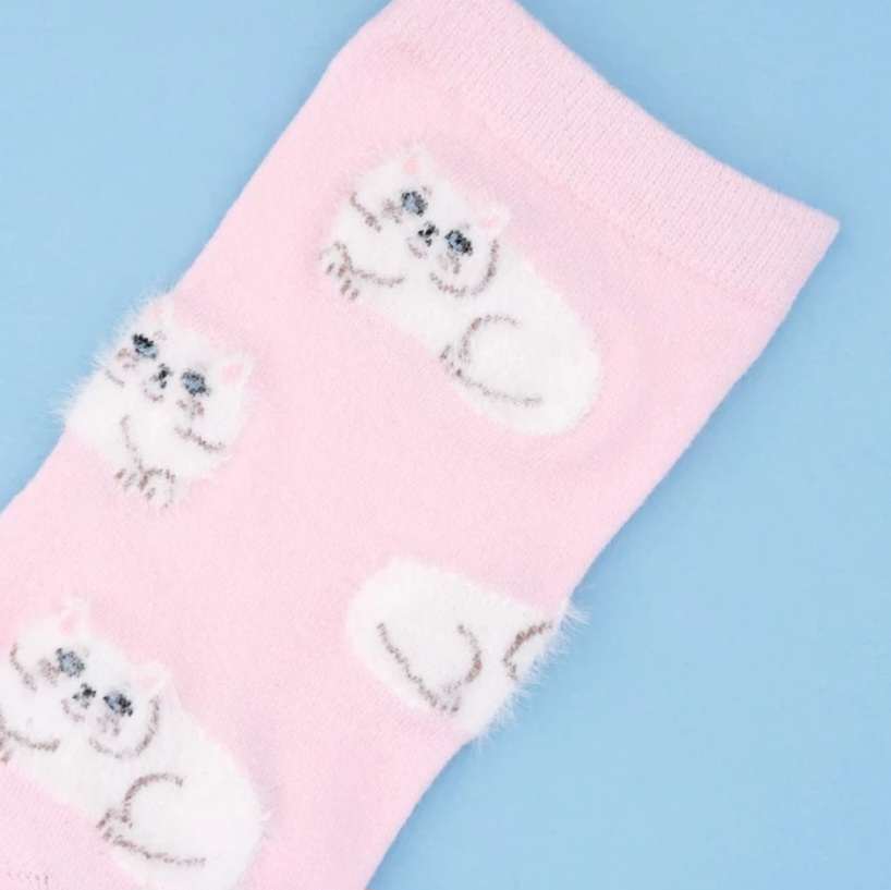 Coucou Suzette - chaussettes roses chats