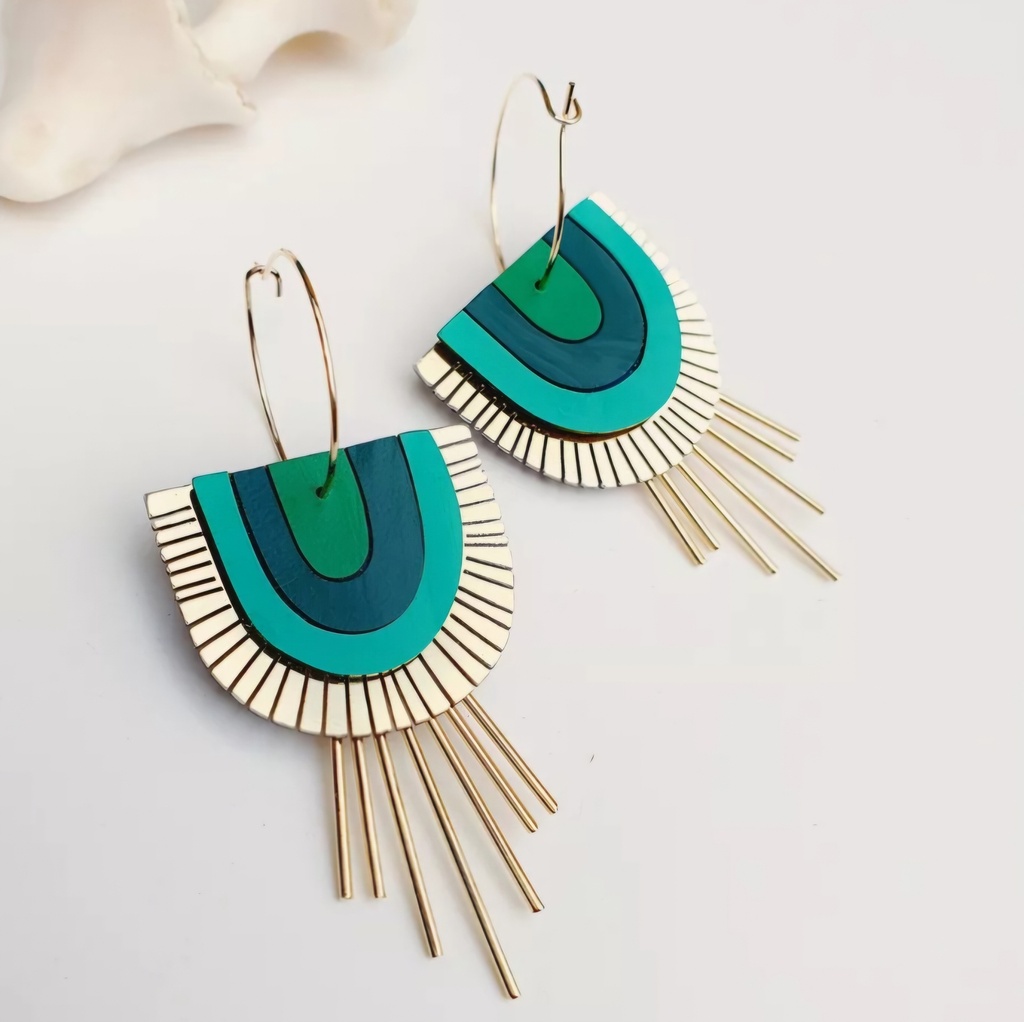Boucles d’oreilles inspiration mexicaine BAM - RB12
