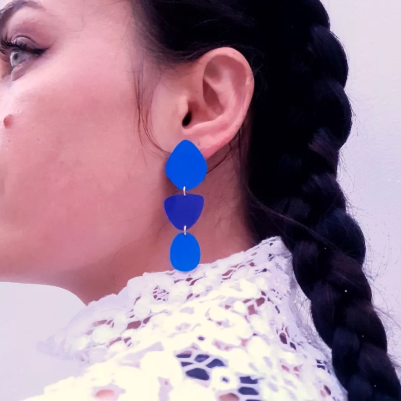 oucles d’oreilles longues colorées IDOL- RB08