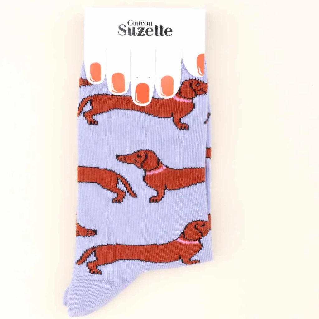 Coucou Suzette - chaussettes roses chats