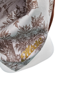 Ellecie - Foulard triangle beige et brun