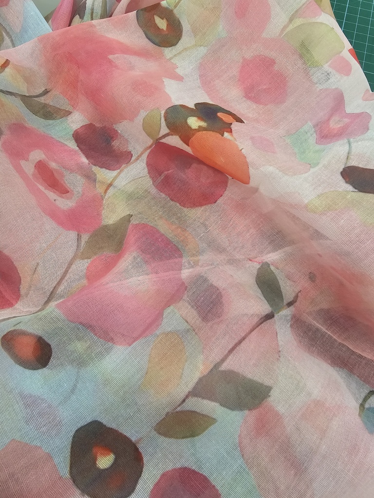 Foulard en coton - Jade et Clarisse - fuschia