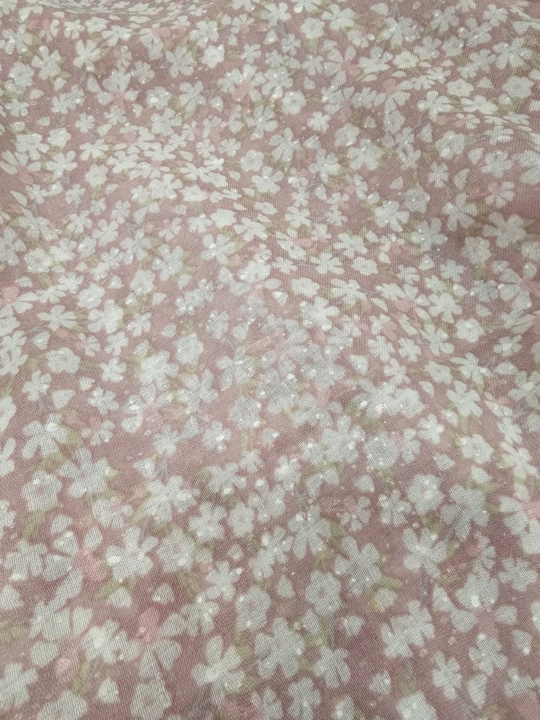 Foulard en coton - Jade et Clarisse - rose 