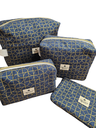 Lynie - Trousse de toilette - grand format - bleu/or