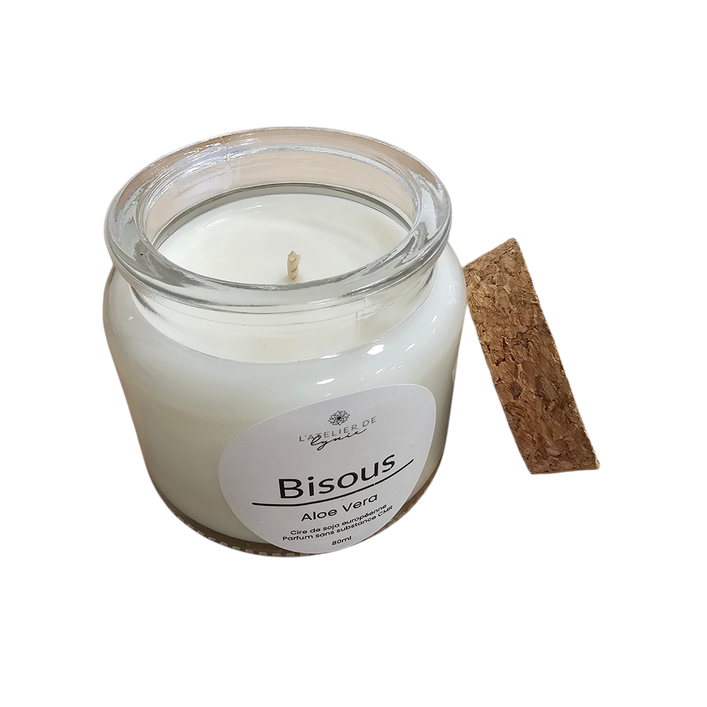 Petite bougie Artisanale - Bisous