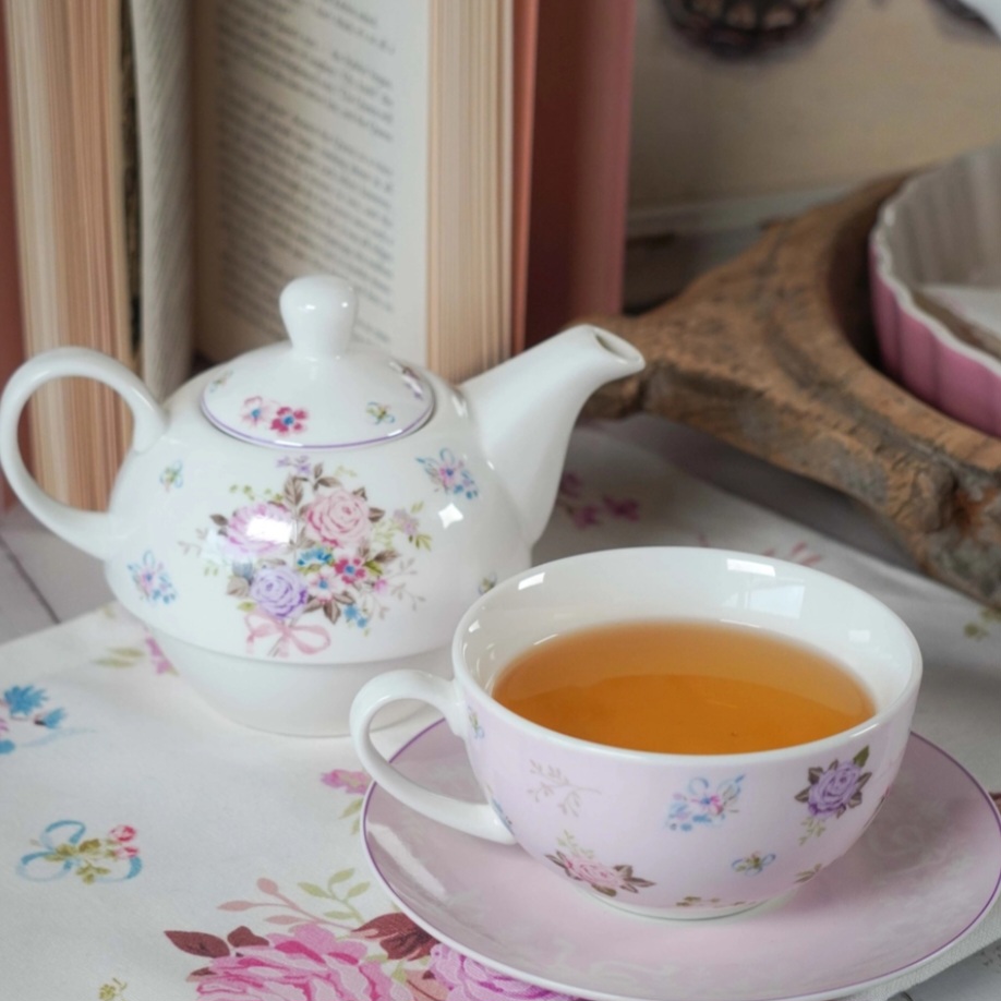 Service à thé Flora en porcelaine 400 ml - Isabelle Rose