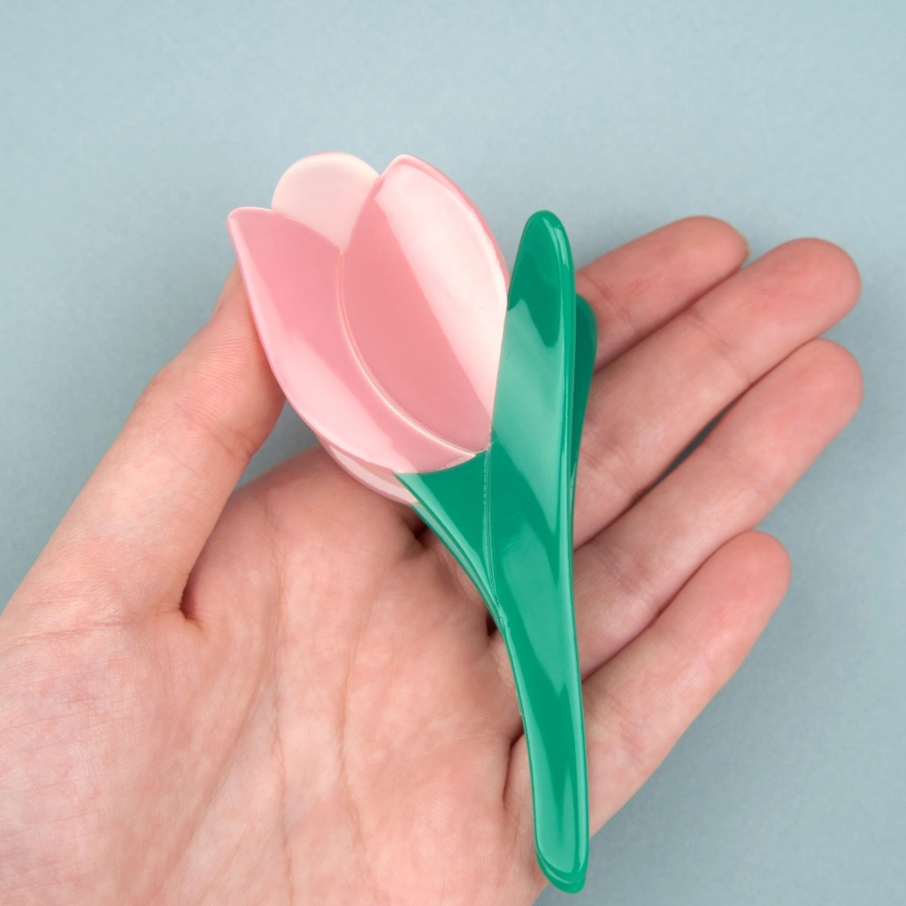 Pince à cheveux tulipe Coucou Suzette – Accessoire cheveux fleuri en acétate – Marque française