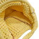 Sac crochet jaune avec chaîne dorée – Sac tendance printemps été