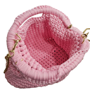 Sac crochet jaune avec chaîne dorée – Sac tendance printemps été