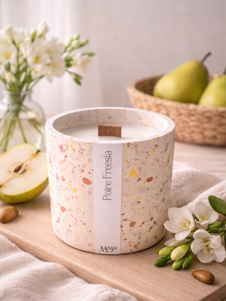 Bougie parfumée MIMPI – Lait d’amande | Bougie artisanale