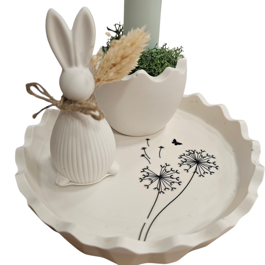 Petit plateau en jesmonite “cœur” – Vide-poche décoratif fait main - Lynie