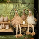 Poules en tissu décoratives Wurm – Décoration originale pour la maison