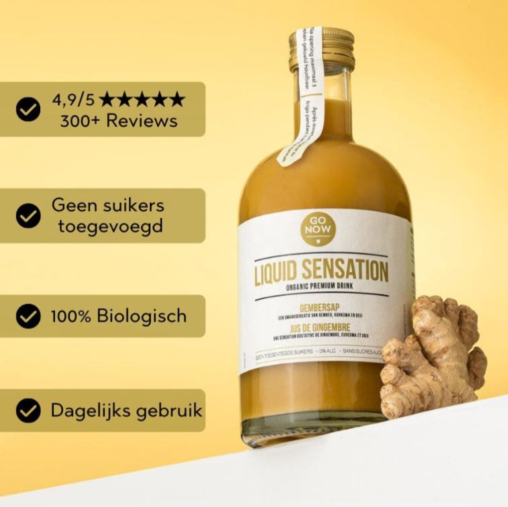 Go Now Liquid Sensation 500 ml – Jus Gingembre Bio Tonique