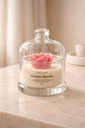Bougie artisanale sous cloche Orchidée Blanche – Cire végétale vegan – Lynie