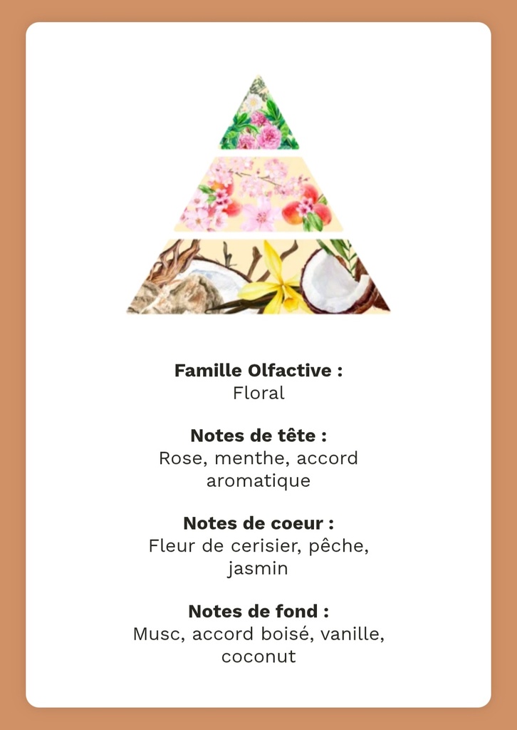 Bougie artisanale parfumée Fleurs de Cerisier – Cire végétale & Végan – Lynie
