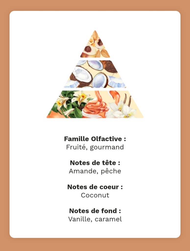 Bougie artisanale parfum Coco des îles – 180 ml | Atelier de Lynie 