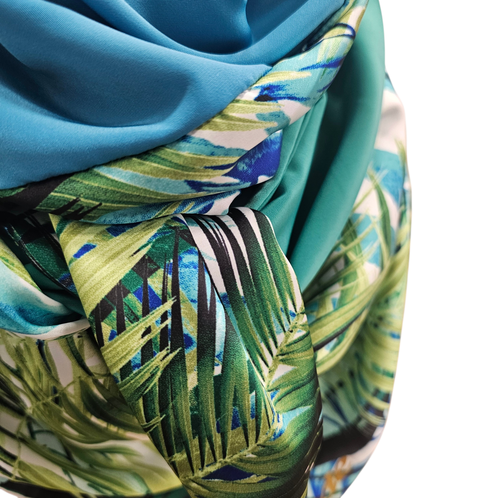 Ellecie - Foulard triangle beige et brun - n°4