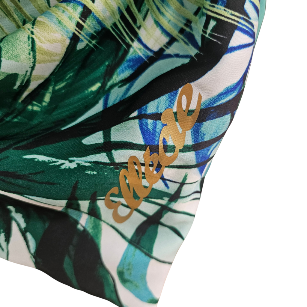 Foulard triangle rose à fleurs – Ellecie – élégant et féminin