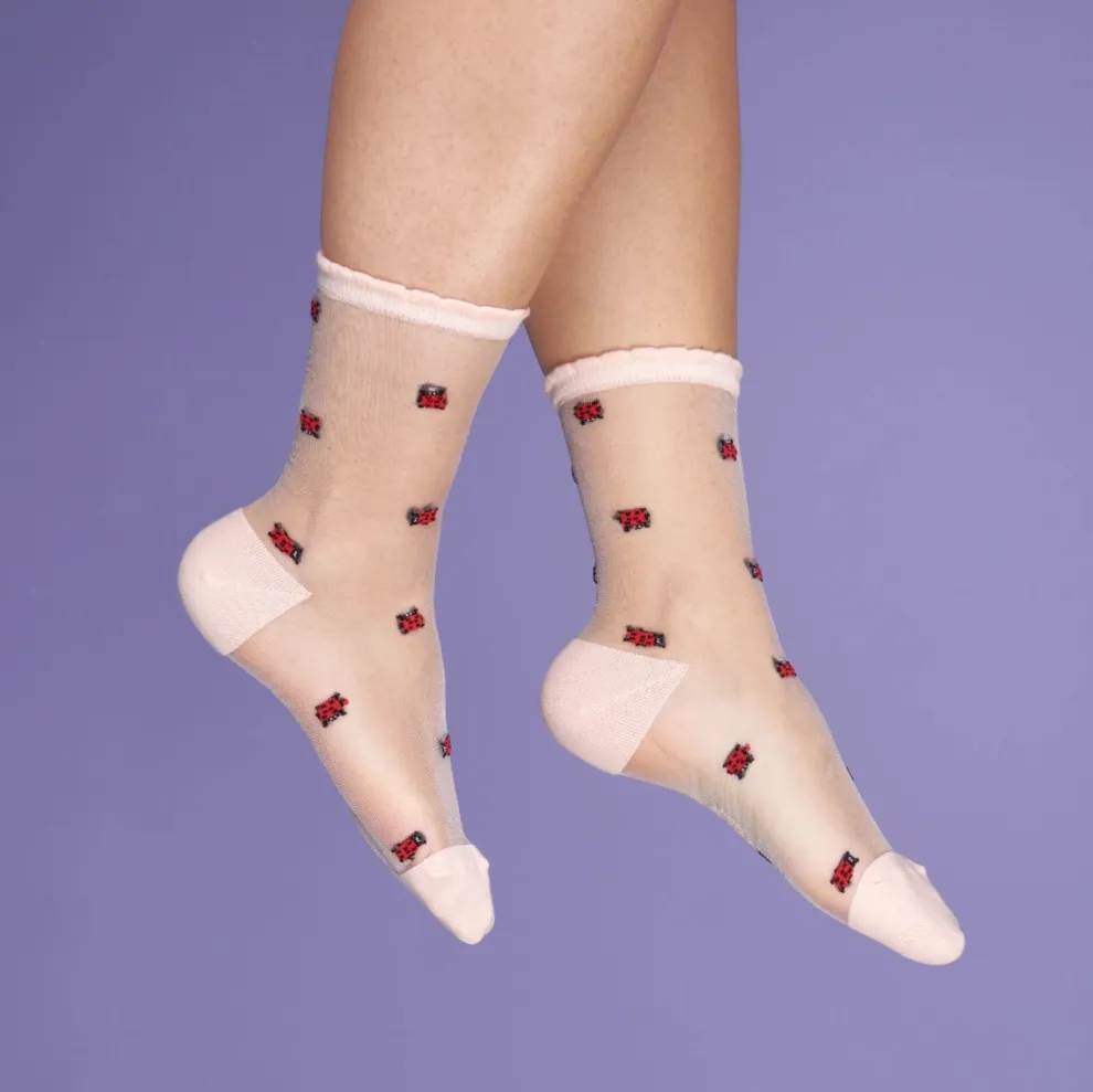 chaussettes transparente coccinelle.webp