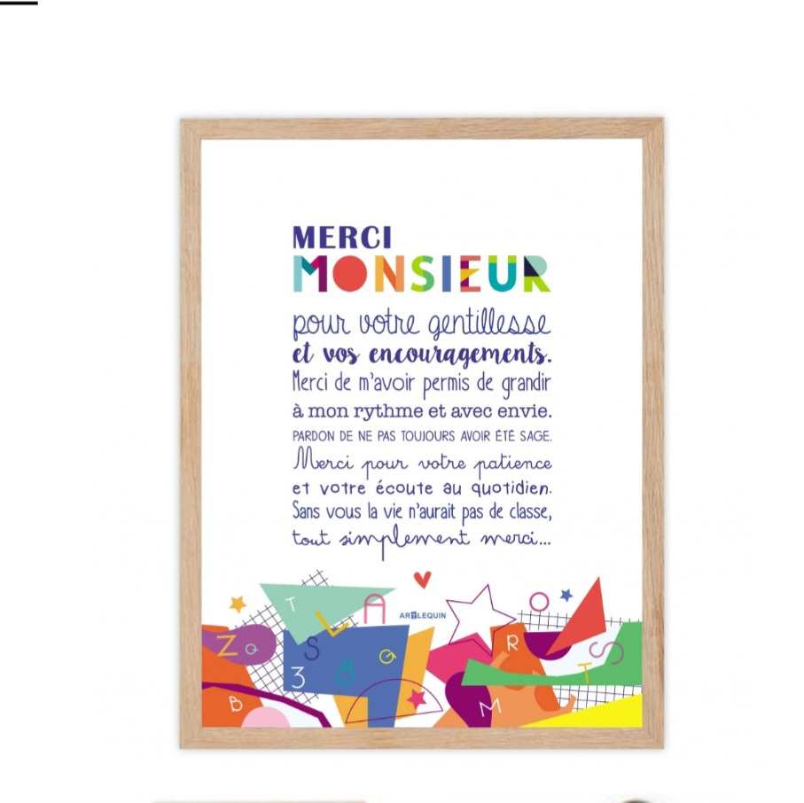 Affiche "Merci Monsieur"