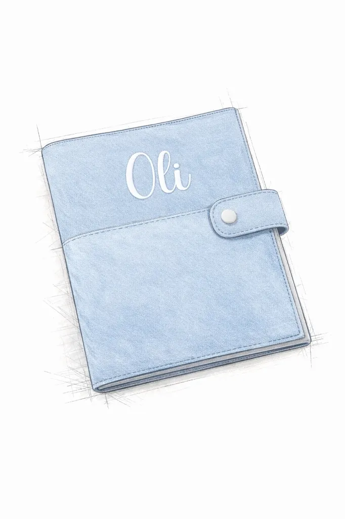 Protège carnet de santé bébé personnalisé – Idée cadeau naissance