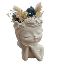 Demoiselle Céleste – Figurine en jesmonite avec fleurs séchées, décoration artisanale romantique - Lynie