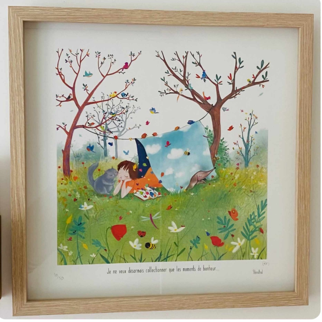 Mam'zelle Maxime - Illustration encadrée "Le bonheur"