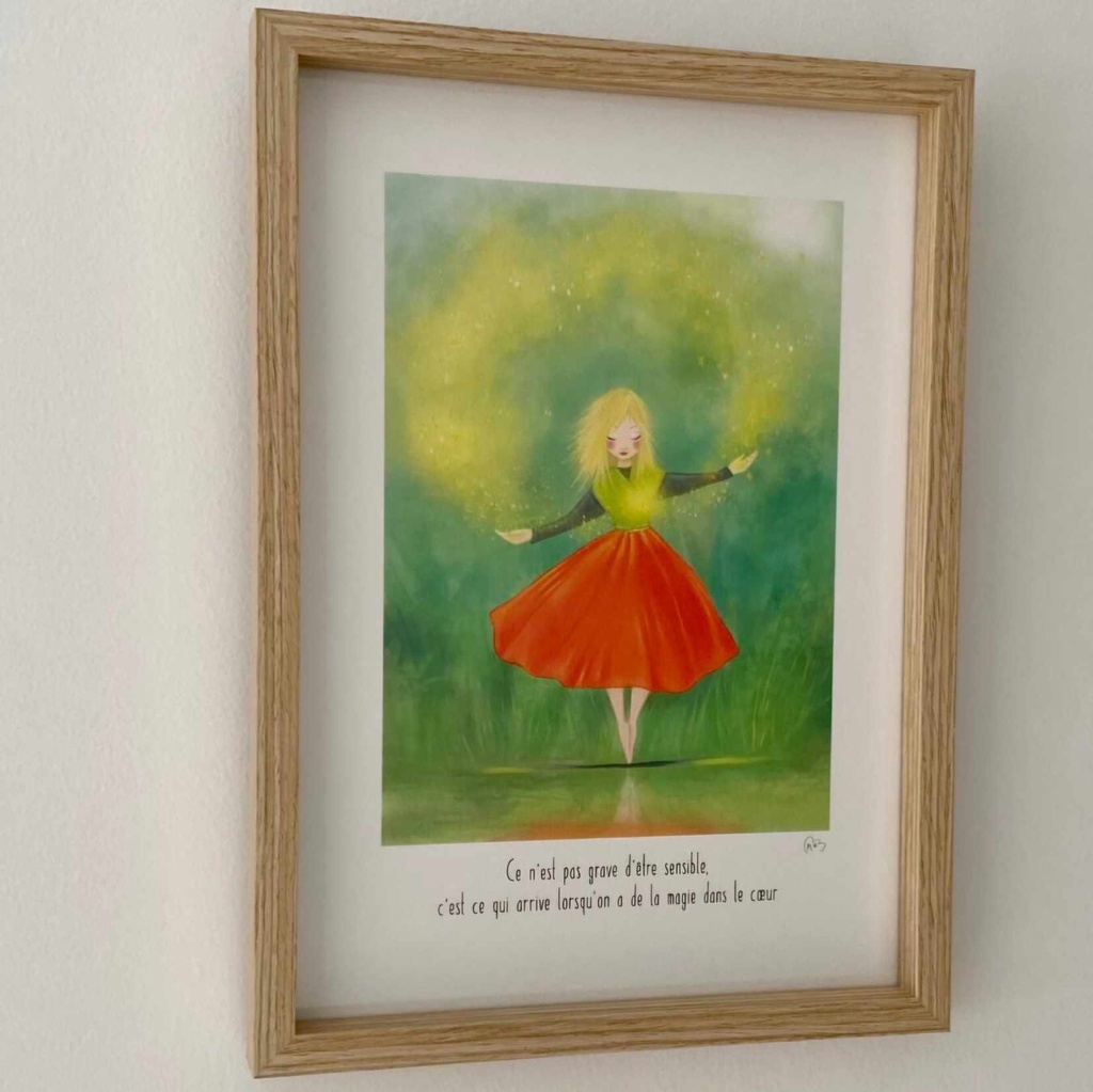 Mam'zelle Maxime - Illustration encadrée "Magie dans le cœur"
