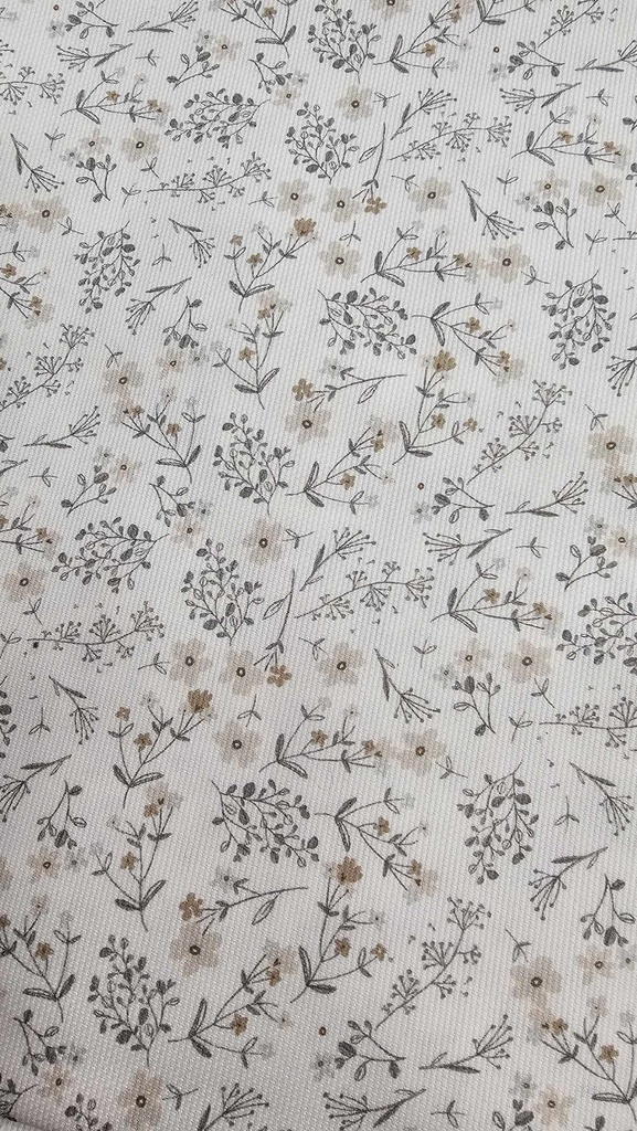 Tissu 34 - piqué de coton fleuri