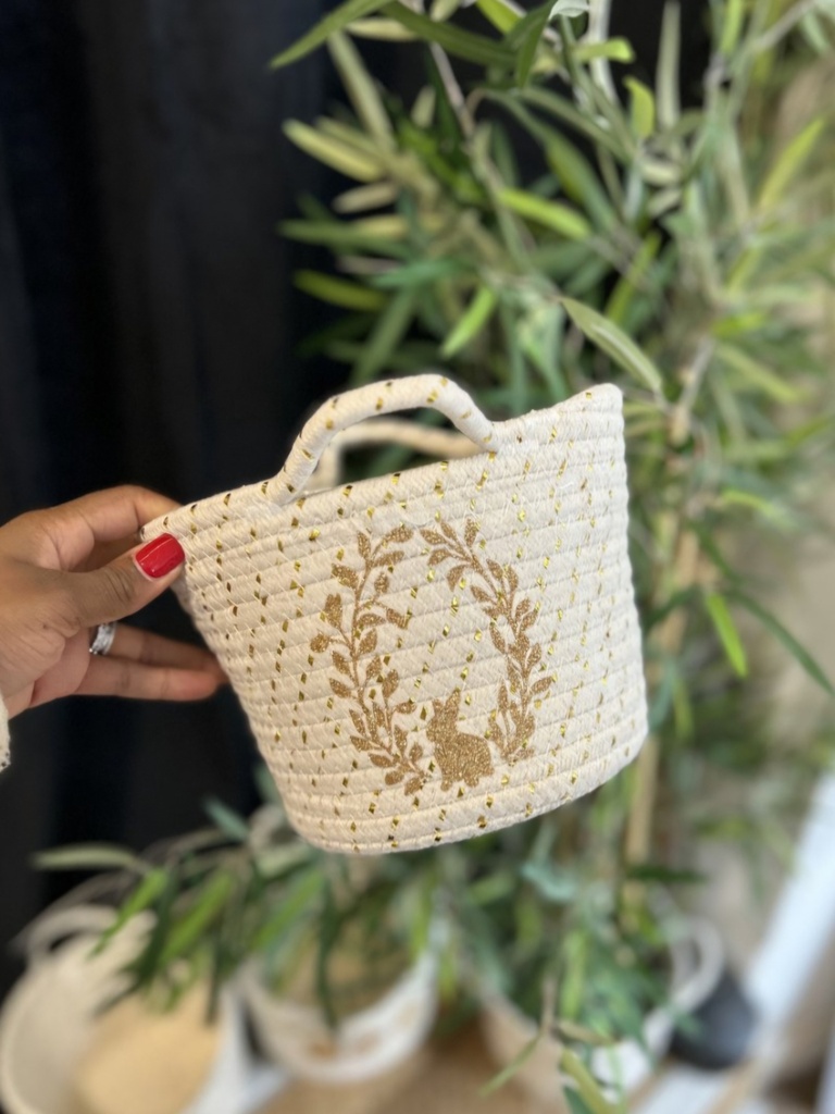 Panière en coton tressé