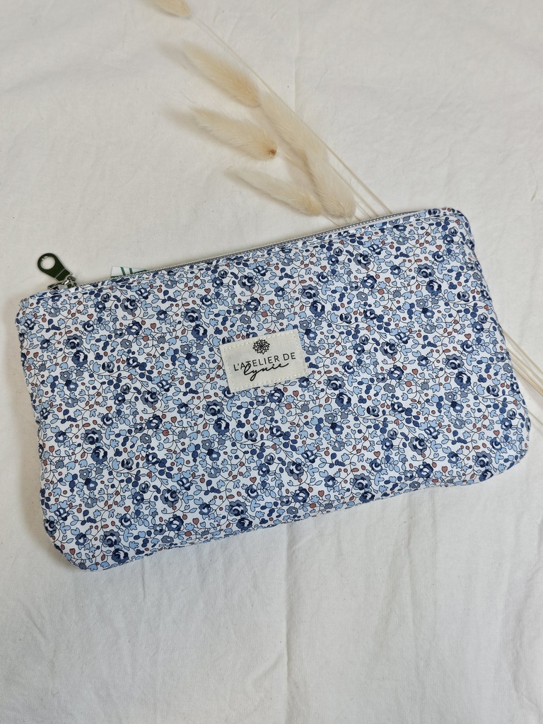 Trousse plate prairie bleu