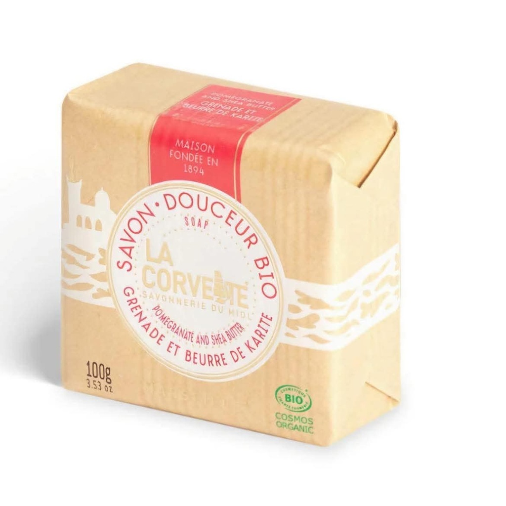 La corvette - savon douceur bio grenade et beurre de karité